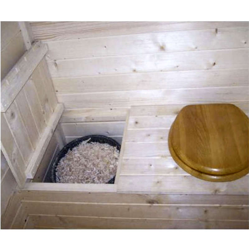 Abri WC bois massif avec plancher / Panneau 16 mm / Eden Toilettes Sèches
