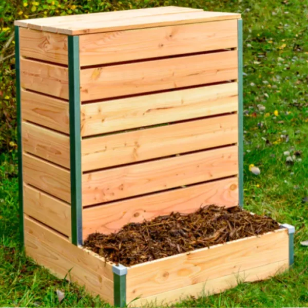 Composteur en bois à accès direct