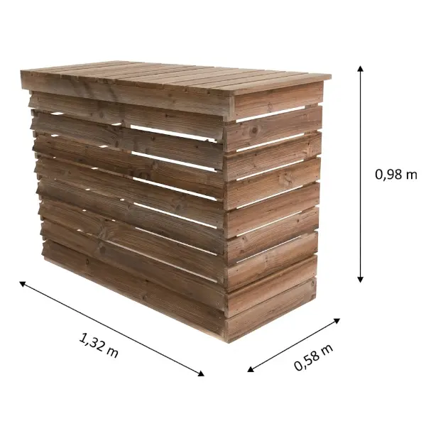 Dimensions cache-clim en bois