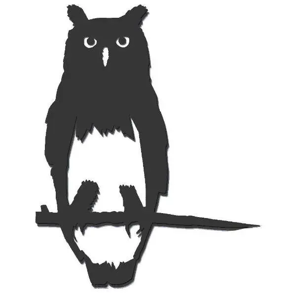 Hibou en acier corten