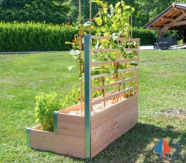 Jardinière potagère en bois à deux étages