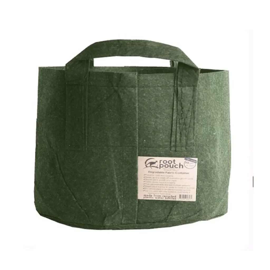 Root Pouch vert avec poignées