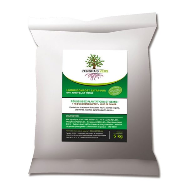 Lombricompost - Sac de 5 kg