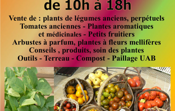 Portes ouvertes mai 2023 Spéciale plants de légumes bio les 6 et 7 et aussi 13 et 14 de 10h à 18h