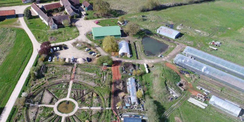 Vue aérienne du conservatoire de Mille Variétés Anciennes