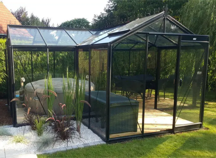 Chambre de jardin en verre