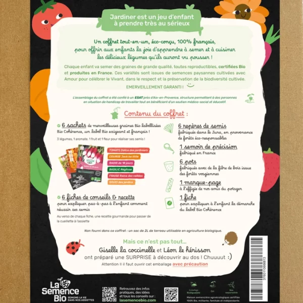 Coffret Mon premier potager bio