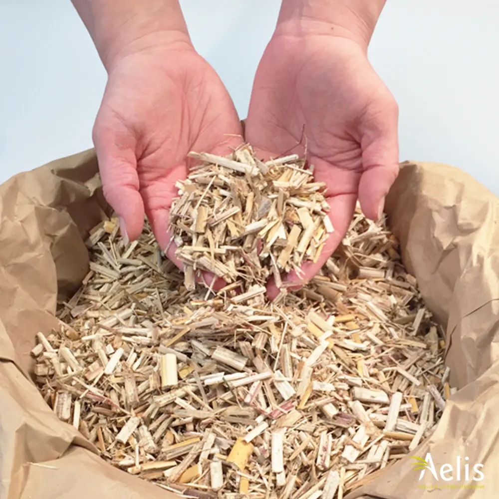 Paillage de miscanthus en sac papier