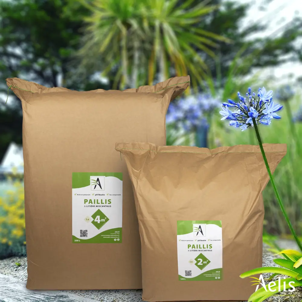 Paillage de miscanthus en sac papier