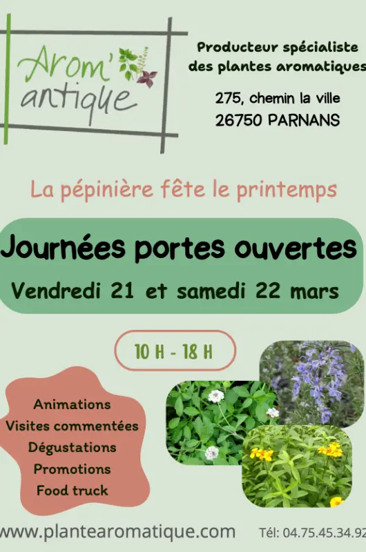 Journées Portes Ouvertes à la Pépinière Arom'antique