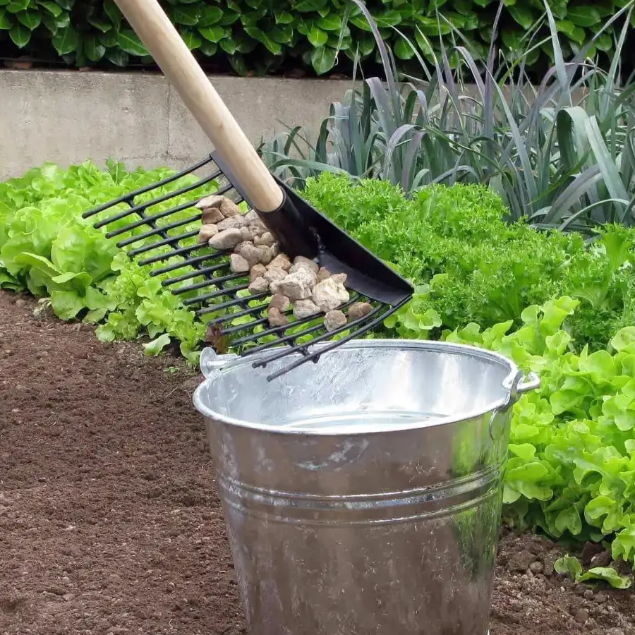 Râteau ramasse cailloux