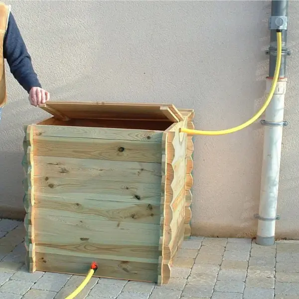 Réserve d'eau de pluie en bois 420 L