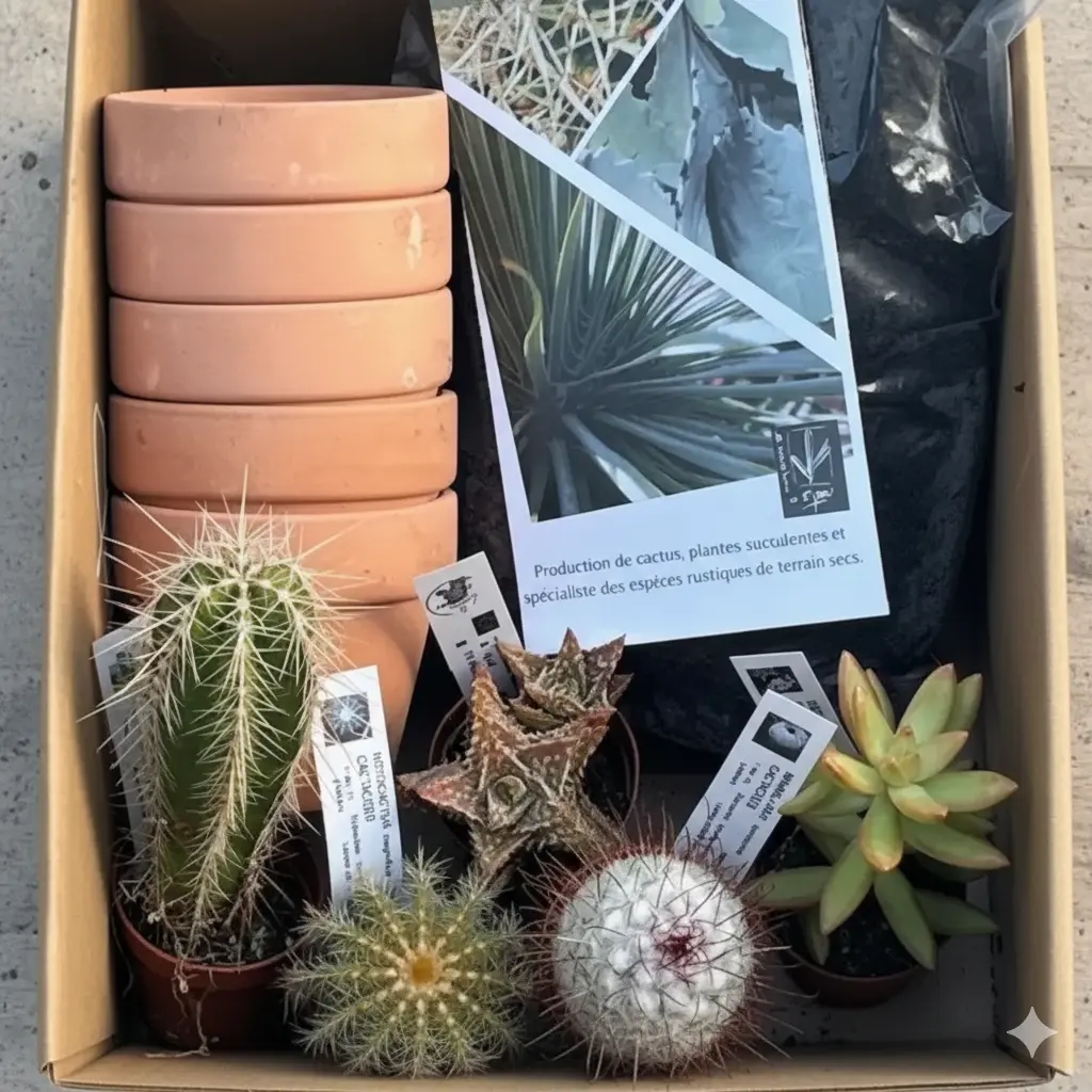 Coffret découverte cactus et succulentes