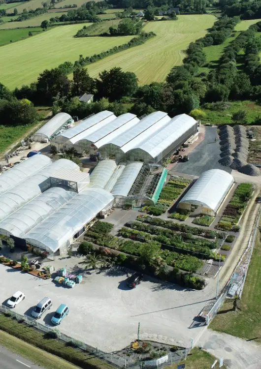 Vue a&eacute;rienne de la p&eacute;pini&egrave;re Des Racines et des Pelles