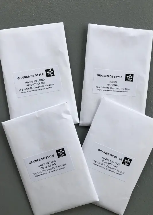 Les sachets de graines de Graines de style