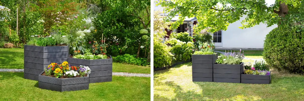Les configurations possibles avec carr&eacute; potager ERGO