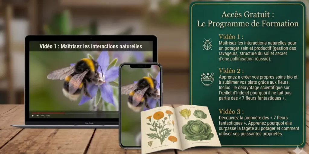 Formation gratuite, le pouvoir des fleurs au potager