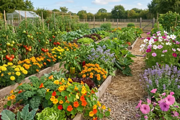 Intégrer des fleurs au potager