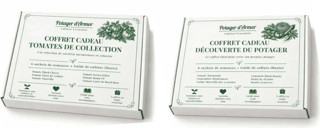 Coffret de semences potagères reproductibles du Potager d'Armor