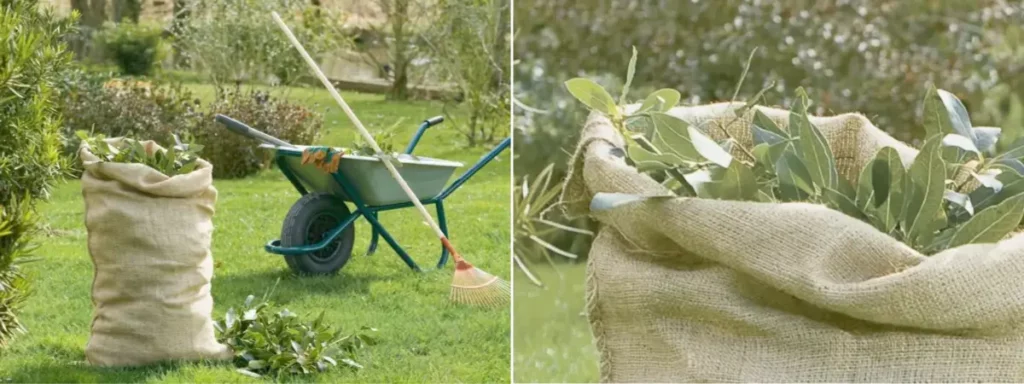 Sac pour déchets en toile de jute 100 % naturelle